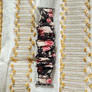 Women's Fabric Floral Scrunchie Bracelet iWatch Band Size 38/40/41 Small